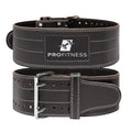 Profitness Genuine Leather Workout Belt (4 Inches Wide) - Proper Weight Lifting Form - Lower Back Support For Squats, Deadlifts,