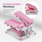 Sunny Health & Fitness Total Body 2-in-1 Stepper Machine, Total Body Workout, Adjustable Hydraulic, Resistance Bands, Non-Slip P