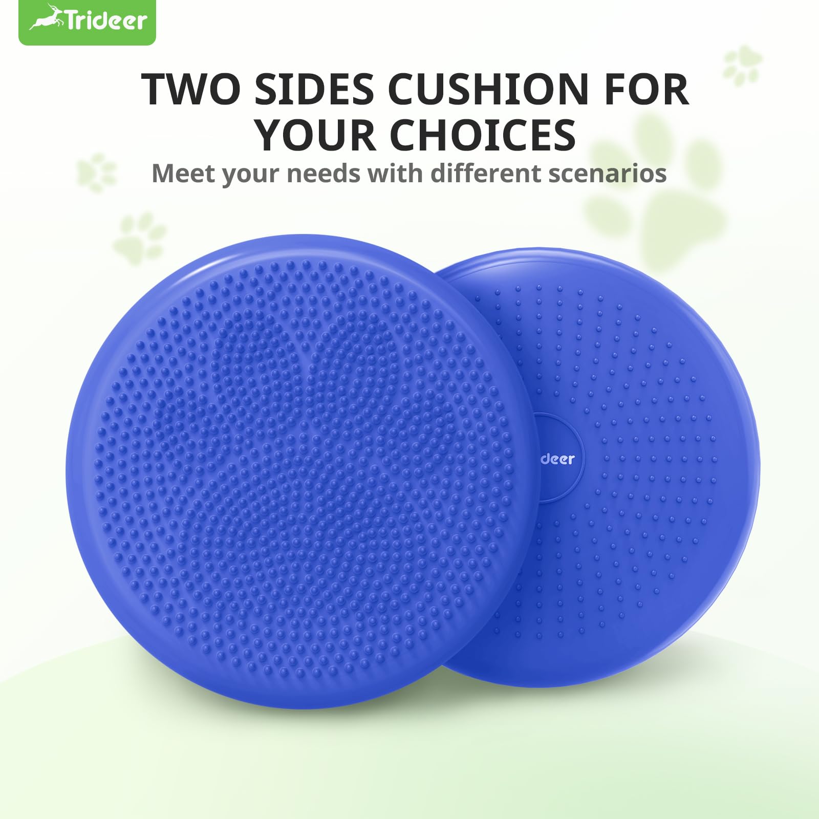 Trideer Inflated Wobble Cushion - Wiggle Seat For Sensory Kids(Multiple Colors), Balance Disc (Extra Thick), Flexible Seating Fo