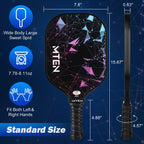 Pickleball Paddles, Usapa Approved Fiberglass Surface Pickleball Set With 4 Pickleball Rackets,4 Pickleball Balls,1 Portable Car