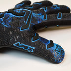 Renegade Gk Apex Orion 2.0 Professional Strapless Goalie Gloves | 4Mm Ext Contact Grip | Black & Blue Soccer Goal Keeper Gloves