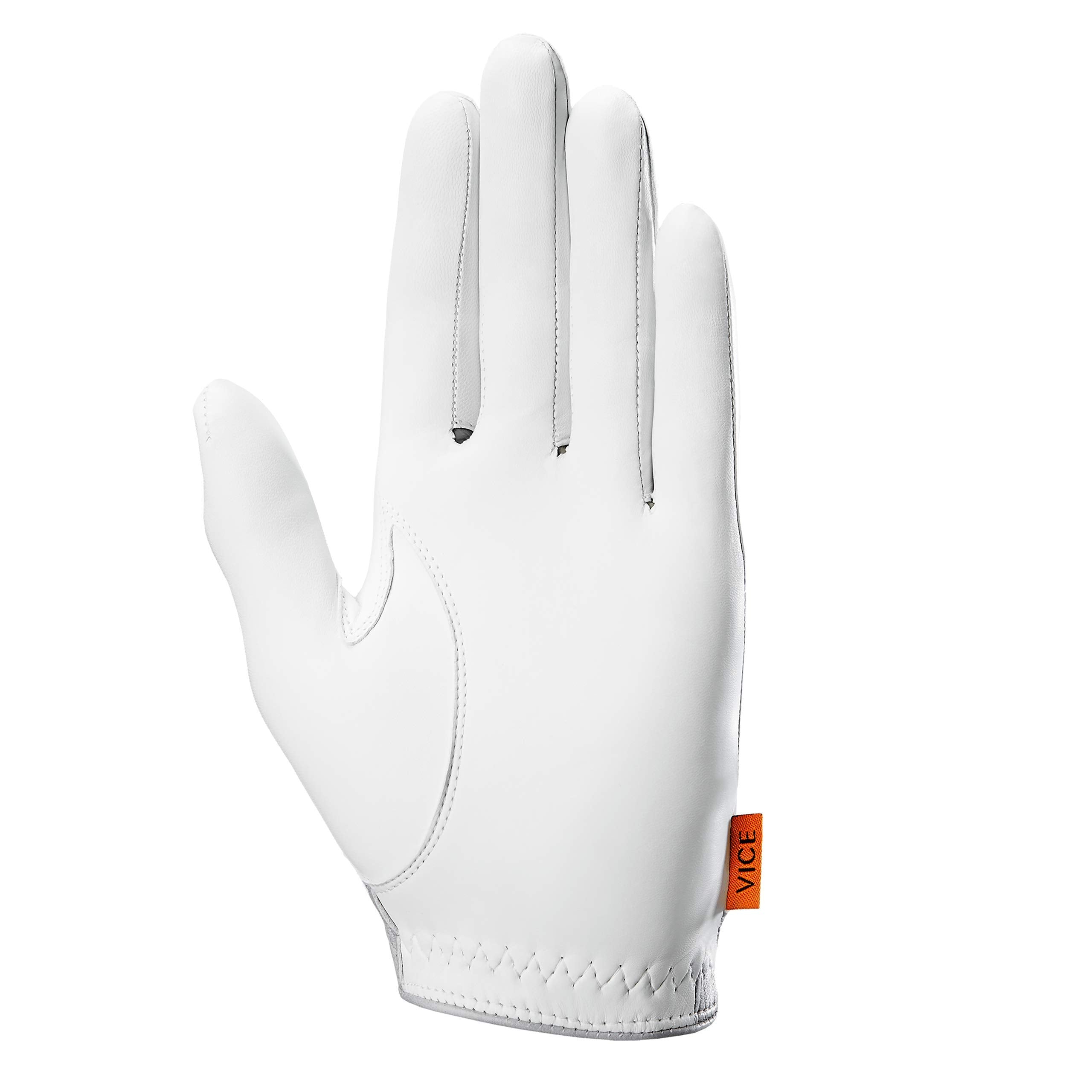 Vice Pure Golf Glove, White- Large