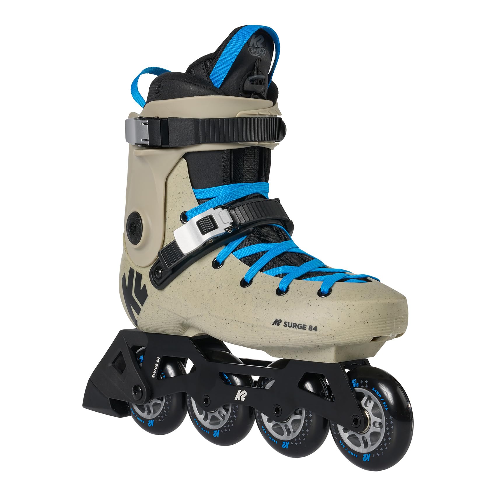 K2 Surge 84 Unisex Urban Inline Skates - Khaki/Blue / M10 / W11
