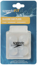 Speedo Unisex Swim Training Silicone Ear Plugs , White, 2 Pair (Pack Of 1)