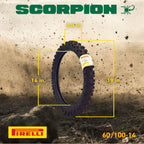 Pirelli Scorpion Mx Extra-J 60/100-14 Front Motorcycle Tire (Single)