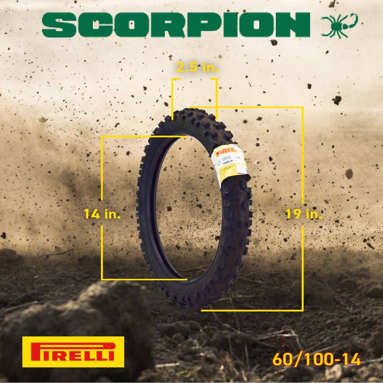 Pirelli Scorpion Mx Extra-J 60/100-14 Front Motorcycle Tire (Single)