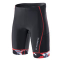 MY KILOMETRE Mens Triathlon Shorts with Adjustable Drawstring Easy Reach Leg Pockets Chamois for Long-Distance Tri Race (Black-r