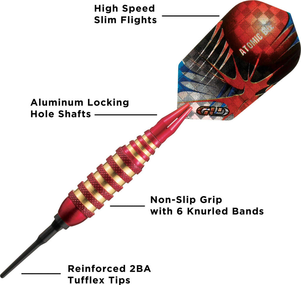 Viper Atomic Bee Soft Tip Darts, Red, 16 Grams