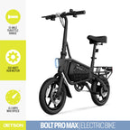 Jetson Bolt Pro Max Electric Bike, Pedal Assist, Foldable, Built-in Carrying Handle, Lightweight Frame, LED Headlight, Cargo Rac