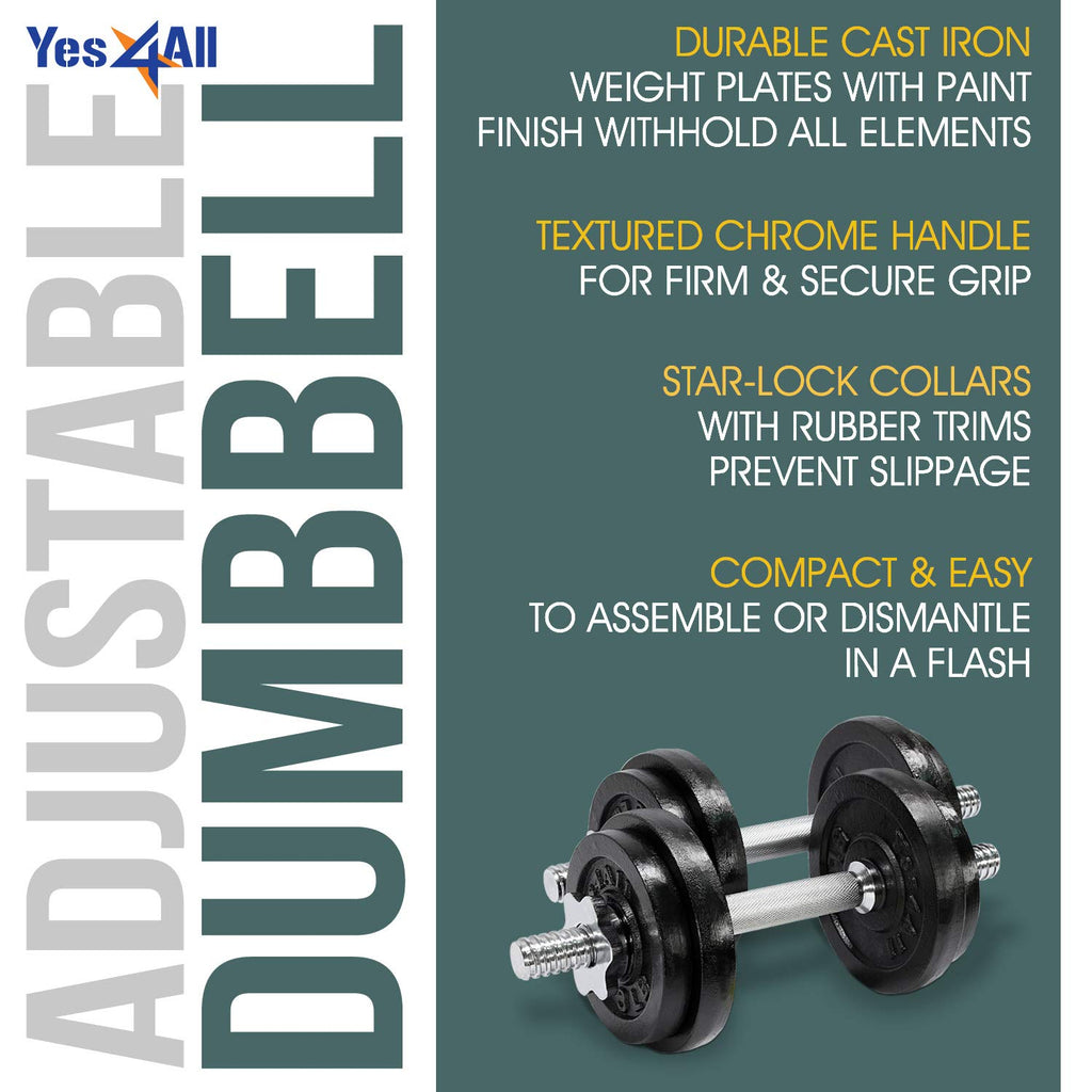 Yes4All Adjustable Dumbbell 40.02 Lbs