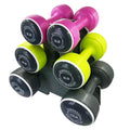 Body Sculpture hand weights set Free-Weight Dumbbell Set with Rack Set includes 3, 6 and 12 lb weights ideal for men and women f