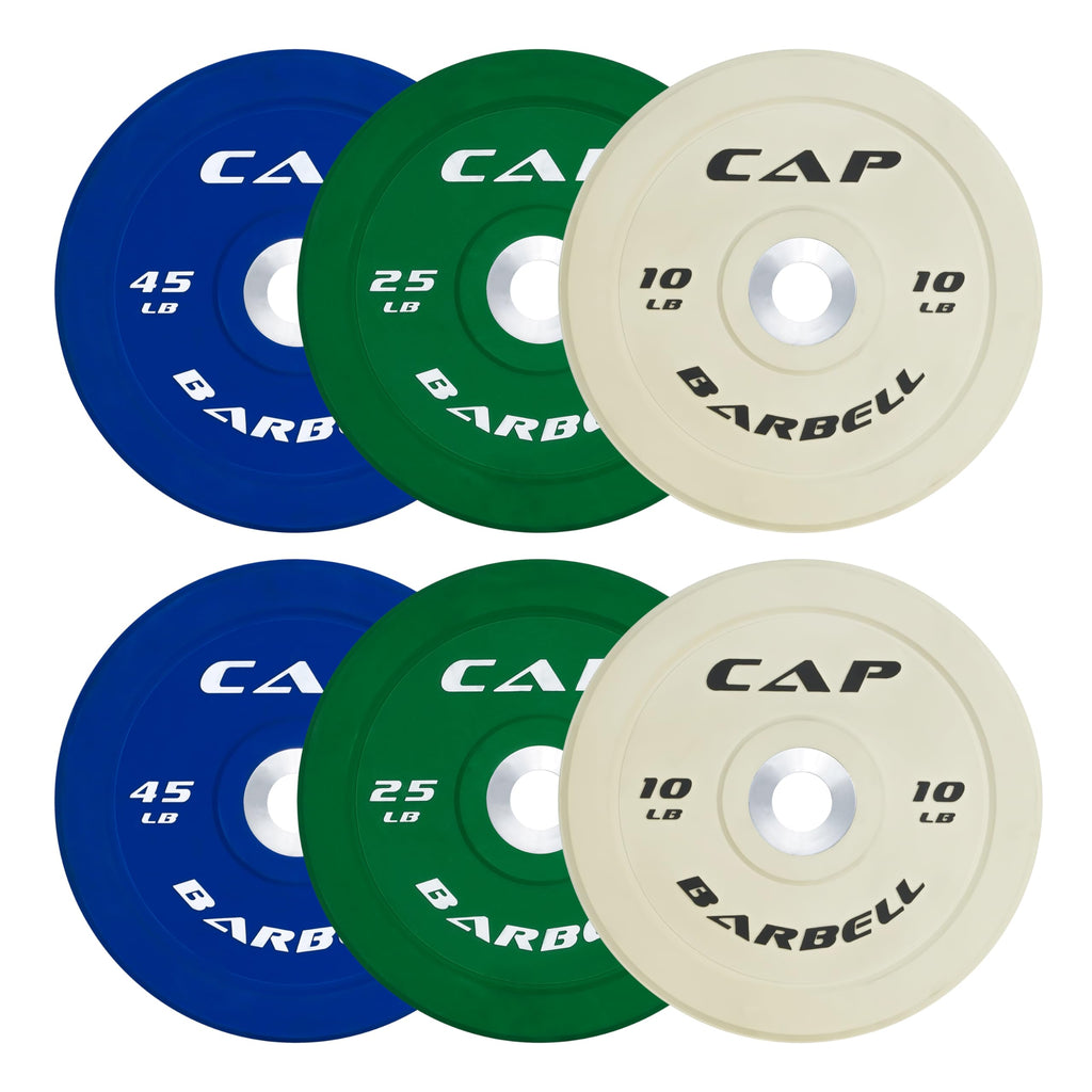 Cap Barbell 160 Lb Competition Olympic Bumper Plate Set