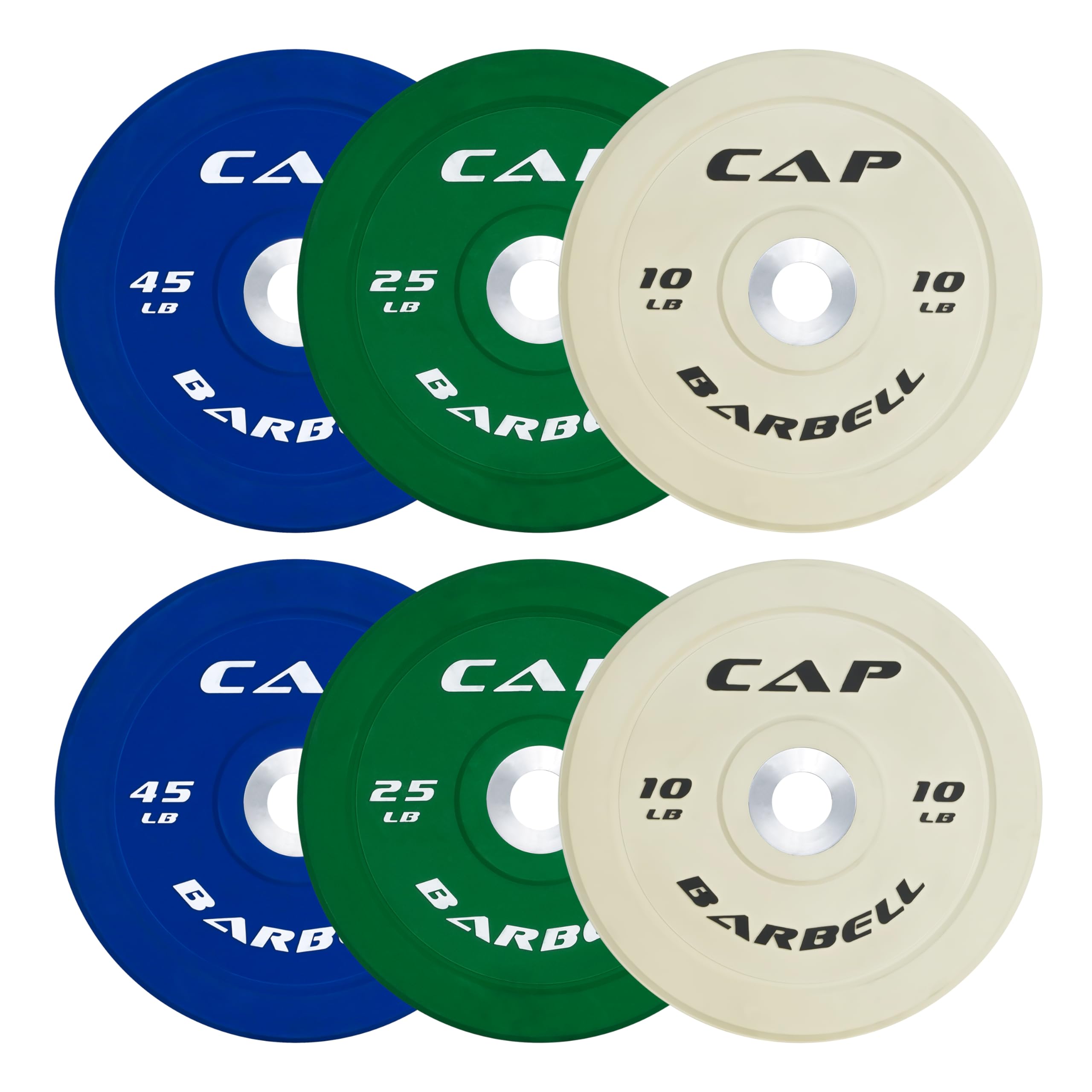 Cap Barbell 160 Lb Competition Olympic Bumper Plate Set