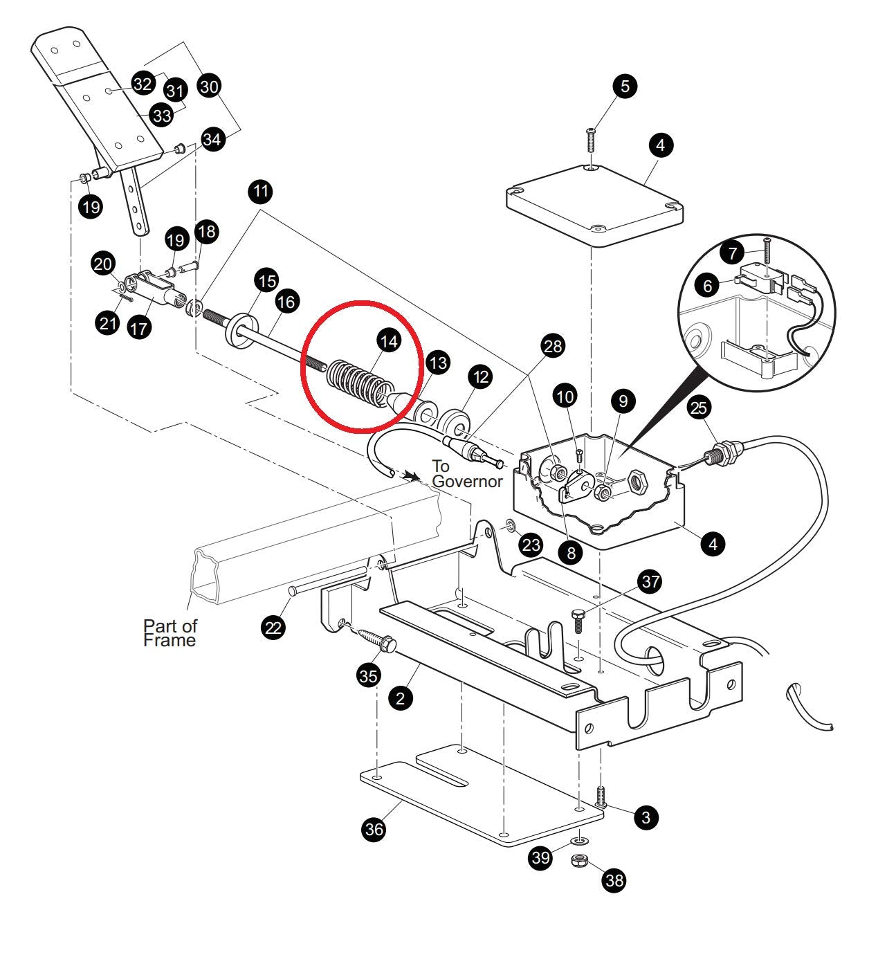 A.A Accelerator Compression Spring For Ezgo Gas/Electric Golf Cart 1994-Up Replaces 73046G01
