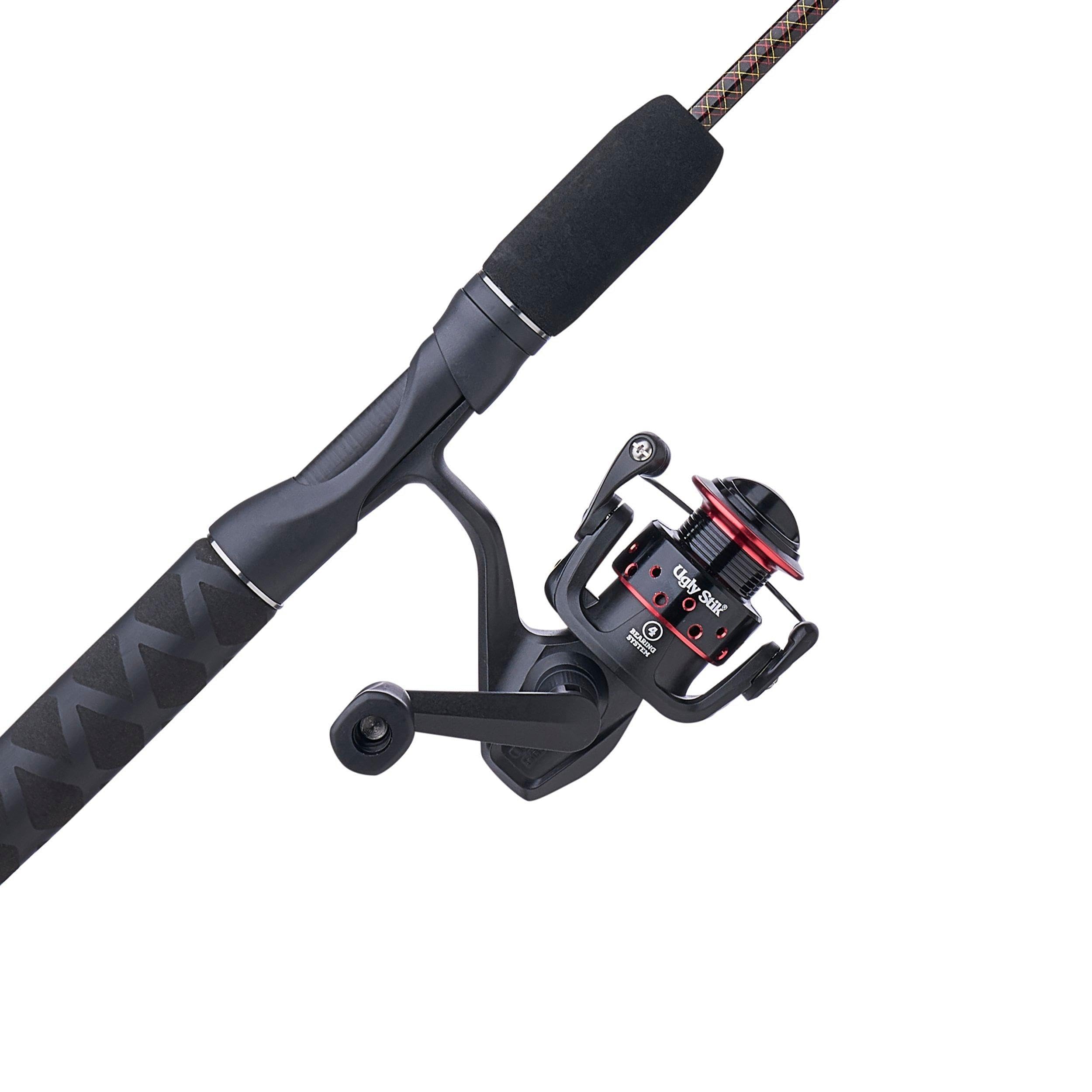 Ugly Stik Gx2 Spinning Reel And 7' Fishing Rod Combo, 2-Piece, Graphite And Fiberglass Rod With Clear Tip Design