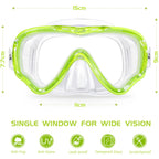 Kids Swim Goggles Snorkel Mask Diving Scuba Mask Snorkeling Goggles For Kids Boys Girls Youth, Anti-Fog 180 Clear View Kids Pool