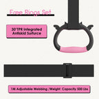 Safly Fun Gymnastics Bar For Kids Ages 3-15 For Home - Steady Steel Construction, Anti-Slip, Easy To Assemble, 3' To 5' Adjustab