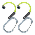 Gear Aid Heroclip Carabiner Gear Clip And Hook (Medium) For Camping, Backpack, And Garage Organization, Nav Green, 2 Pack