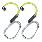 Gear Aid Heroclip Carabiner Gear Clip And Hook (Medium) For Camping, Backpack, And Garage Organization, Nav Green, 2 Pack