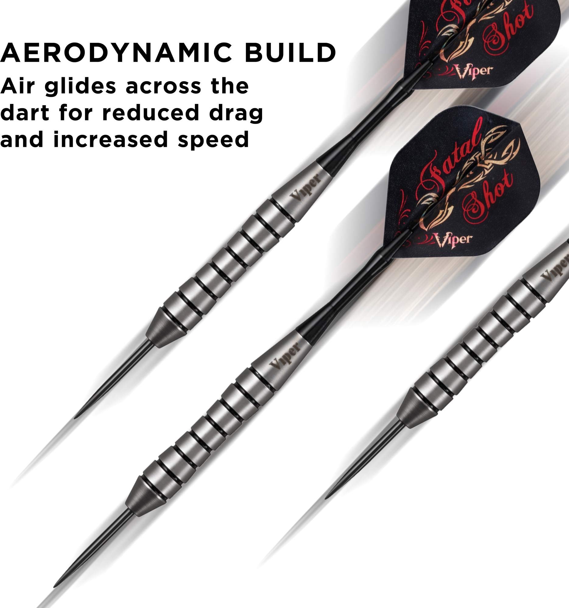 Viper By Gld Products Underground Steel Tip Darts, Fatal Shot, 24 Grams, Multicolor (22-2324-24)