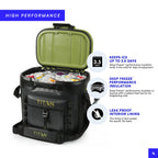 Titan by Arctic Zone Deep Freeze Cooler - 36 Can Zipperless Welded Cooler with Deep Freeze Insulation, Microban, and Hardbody Li