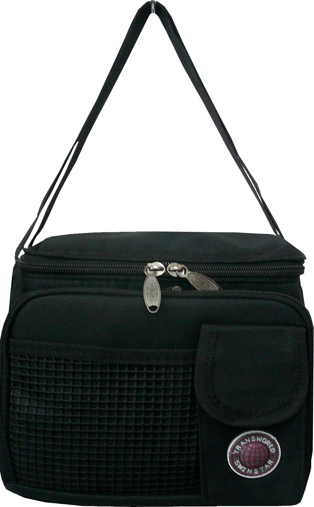 Transworld Durable Deluxe Insulated Lunch Cooler Bag (Black, 9-Inch)