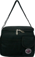 Transworld Durable Deluxe Insulated Lunch Cooler Bag (Black, 9-Inch)