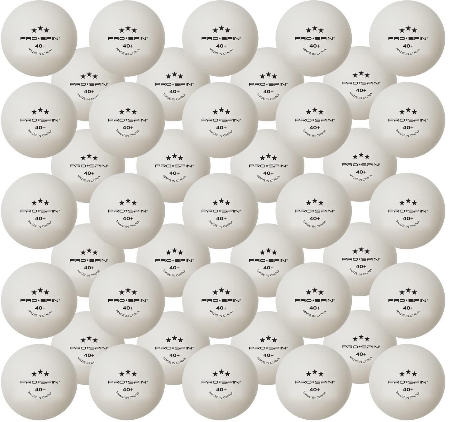 Pro Spin Ping Pong Balls - White 3-Star 40+ Table Tennis Balls (Pack Of 60) | High-Performance Abs Training Balls | Ultimate Dur