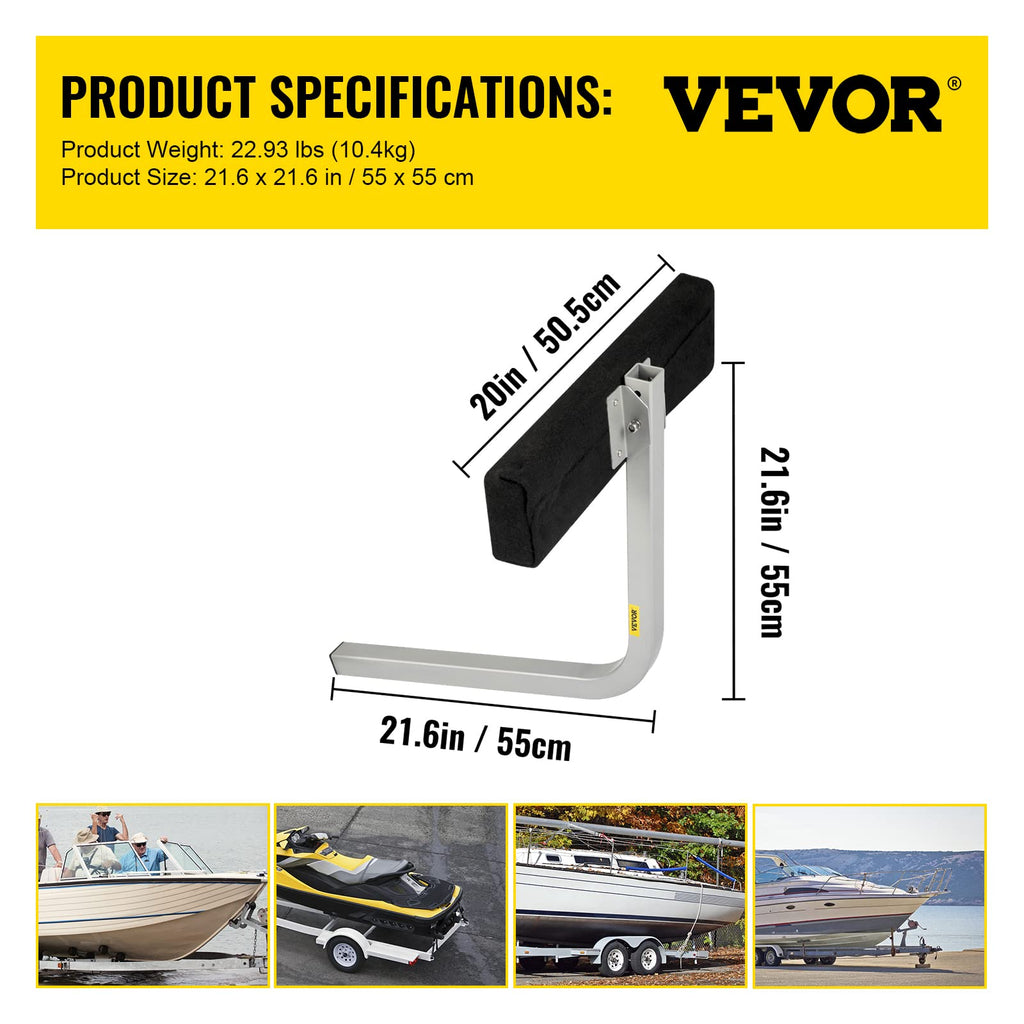 Vevor Boat Trailer Guide On, 2Pcs, Short Bunk Guide-Ons Steel Trailer Guides W/Carpet-Padded Boards, Complete Mounting Accessori