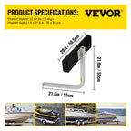 Vevor Boat Trailer Guide On, 2Pcs, Short Bunk Guide-Ons Steel Trailer Guides W/Carpet-Padded Boards, Complete Mounting Accessori