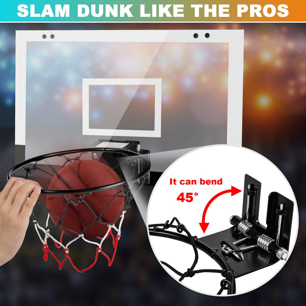 Treywell Indoor Basketball Hoop Sports Fan Backboards For Kids And Adults Door Room Basketball Hoop Mini Hoop With 3 Balls Baske