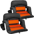 Suteck Extra Wide Heated Stadium Seats with Back Support 2 Pack, Portable Sofa Style Bleacher Chair with Back and Cushion, Armre