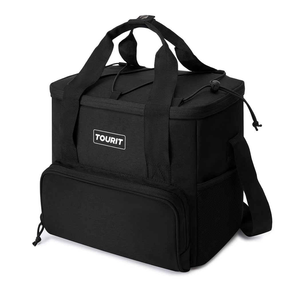 Tourit Cooler Bag 24-Can Insulated Soft Cooler Lunch Coolers Portable Cooler Bag 14.6L For Picnic, Beach, Work, Trip, Daily, Bla