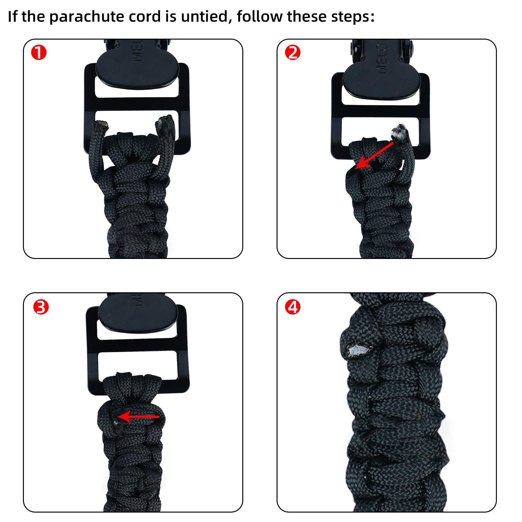 Melotough Tactical Glove Clip Braided Paracord Gloves Clips Holder For Hunting, Hiking, Camping, Outdoor Activities(Lime)