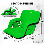 Driftsun Stadium Seats With Back Support, Deluxe Bleacher Chairs With Back Support And Cushion, Padded Stadium Seats, Waterproof