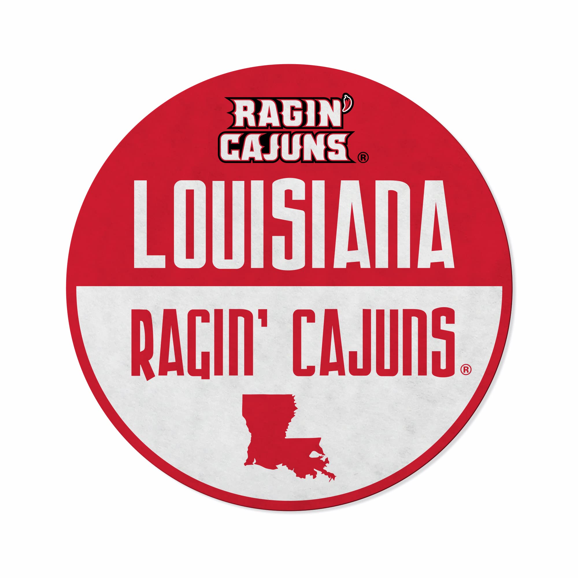 Rico Industries Ncaa Louisiana-Lafayette Ragin Cajuns Classic Shape Cut Pennant - Home And Living Room D  Cor - Soft Felt Ez To