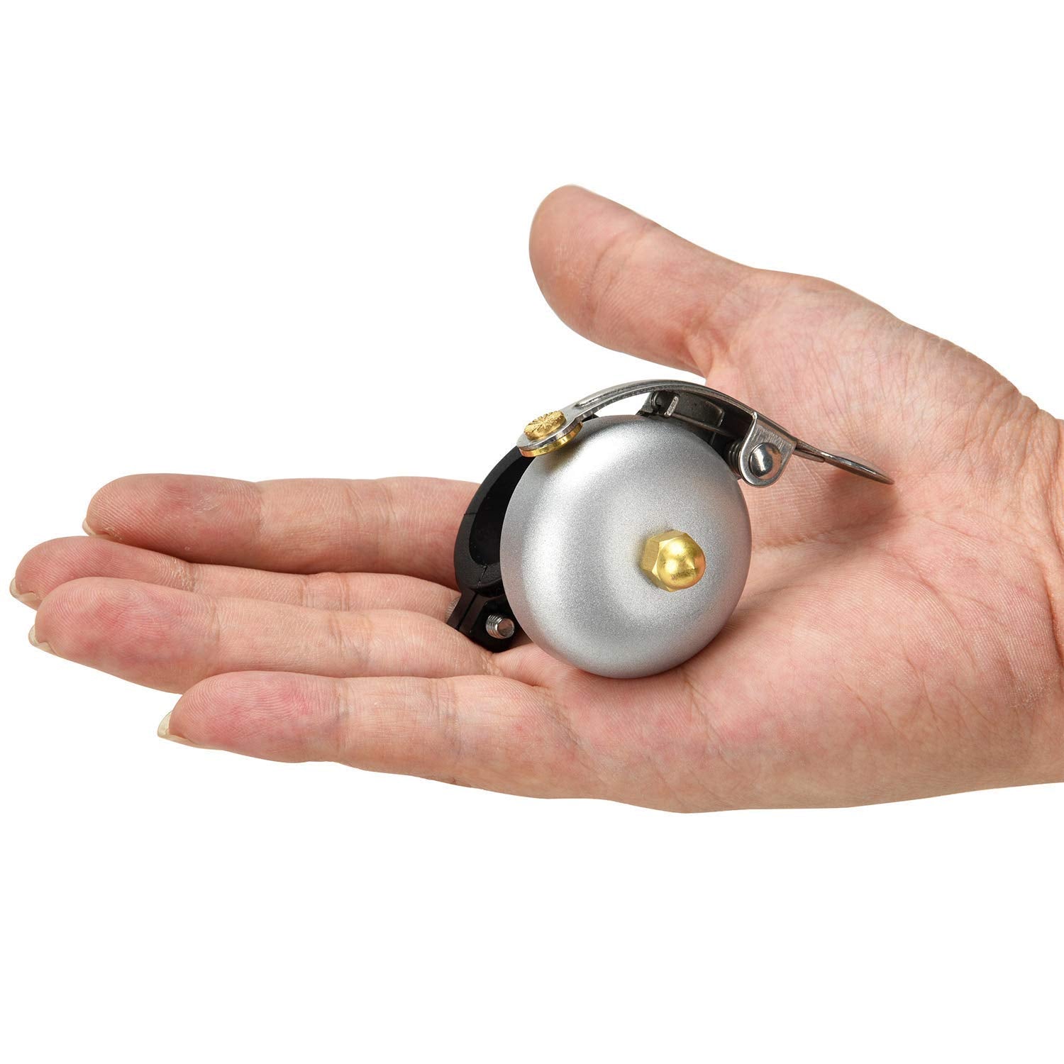 Bonmixc Vintage Bicycle Bell Brass Retro Bike Bell Silver Fit F20~29Mm Handlebars Suitable For Most Of Bike Handlebars