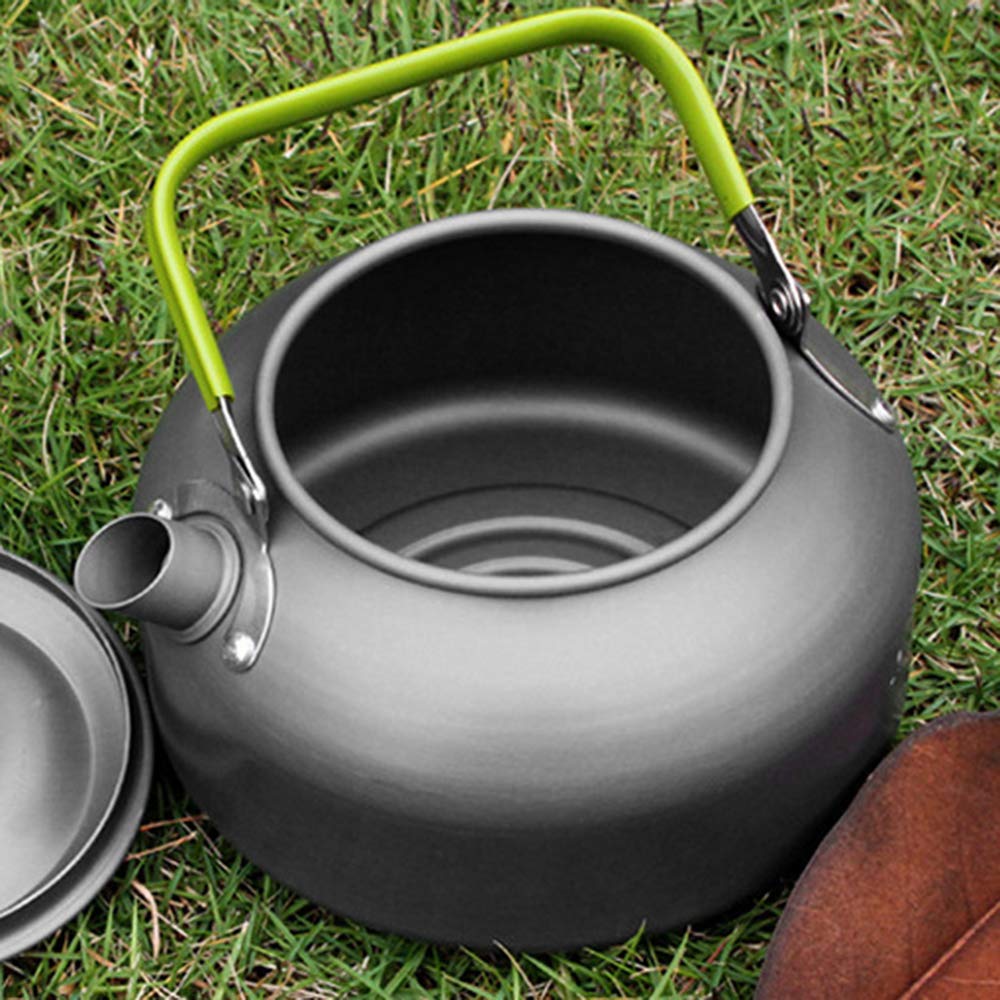 Docooler Camping Kettle - 0.8L Portable Ultra-Light Outdoor Hiking Camping Picnic Water Kettle, Teapot, Coffee Pot - Compact, Qu