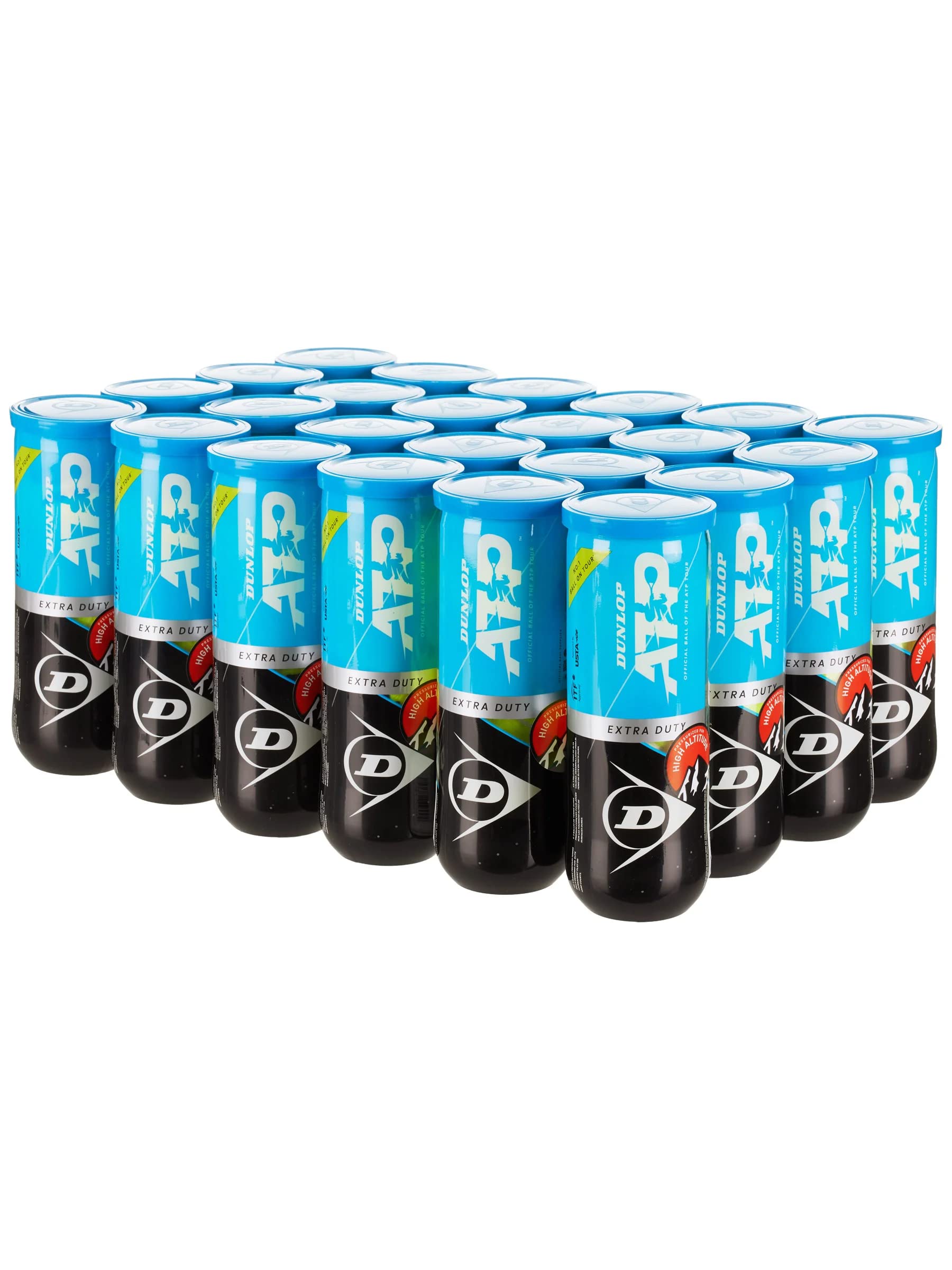 Dunlop ATP Tour Tennis Balls (24 Can Case (72 Balls), High Altitude)