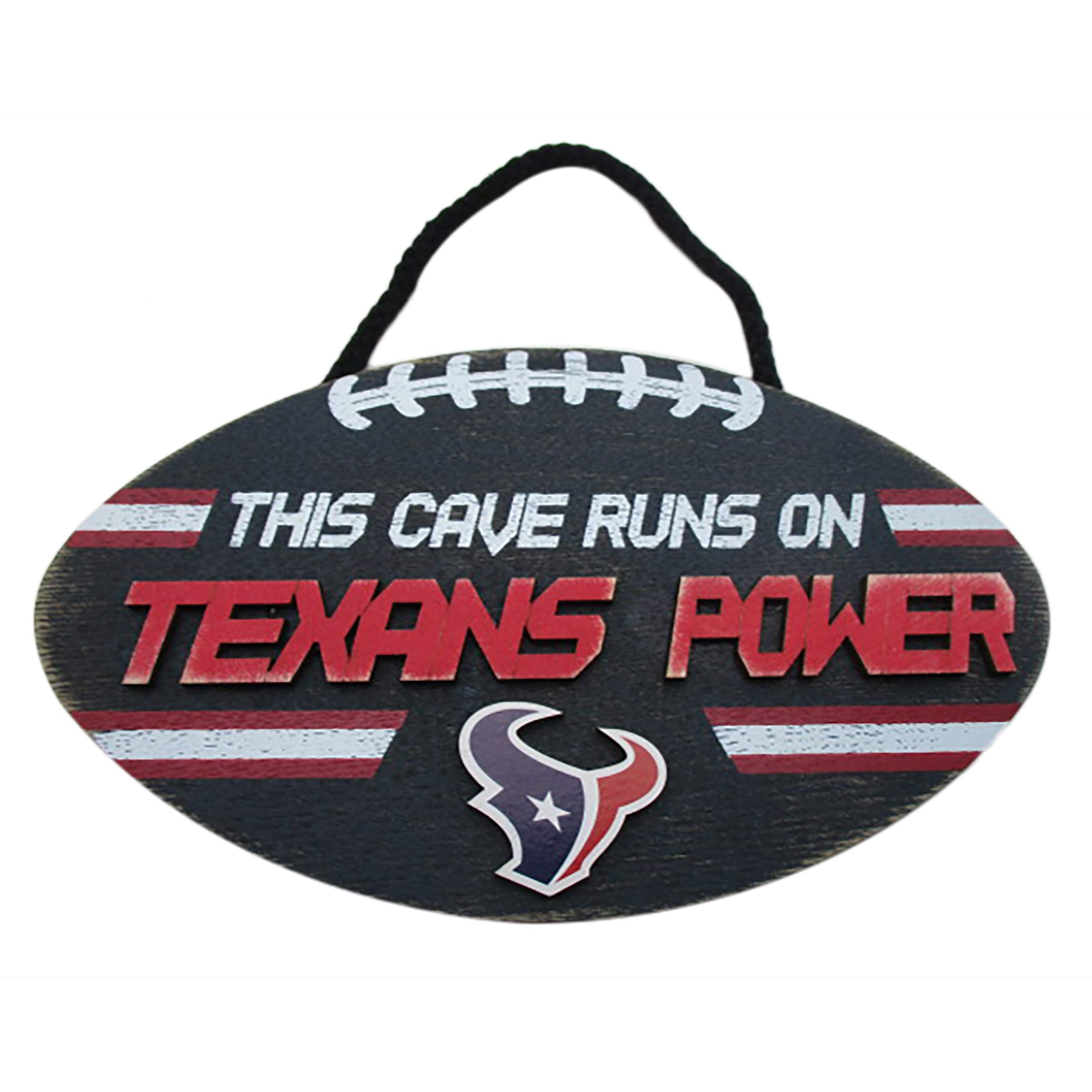 Foco Forever Collectibles Nfl Houston Texans Football Powerwood, Team Colors, One Size