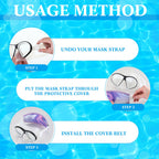 Xuhal 4 Pcs Neoprene Mask Strap Cover Neoprene Diving Mask Straps Swimming Dive And Snorkel Mask Strap Comfortable Non Slip Hair