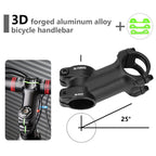 Osagie Bike Stem, Aluminum Alloy Mtb Stem, Mountain Bike Stem For 28.6Mm (1-1/8) Handlebar Of Bicycle, Road Bike, Mtb, Bmx, Cycl