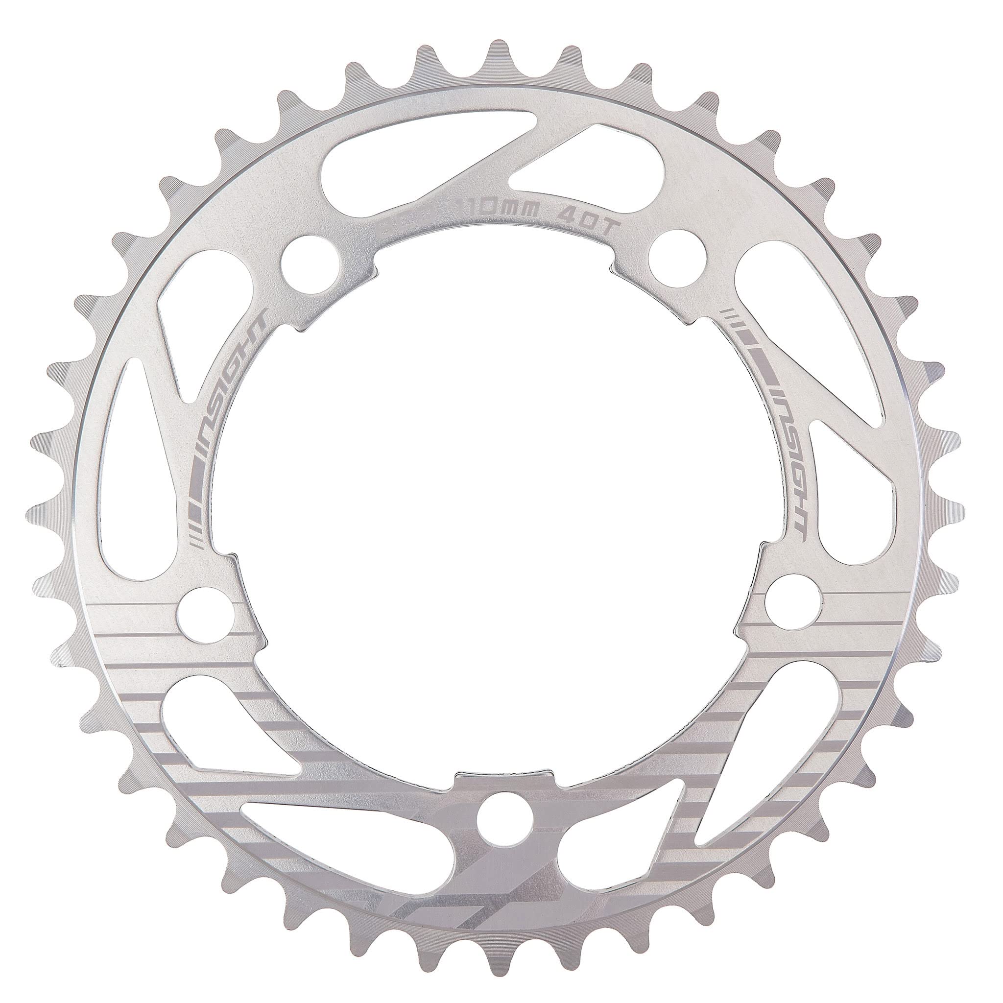Insight 5-Bolt BMX Chainring 110mm BCD 40T Polished