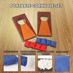 Gse Mini 10''X5'' Tabletop Cornhole Toss Game Set With 8 Bean Bags, Wooden Desktop Cornhole Game Set For Travel, Office Desk. Mi