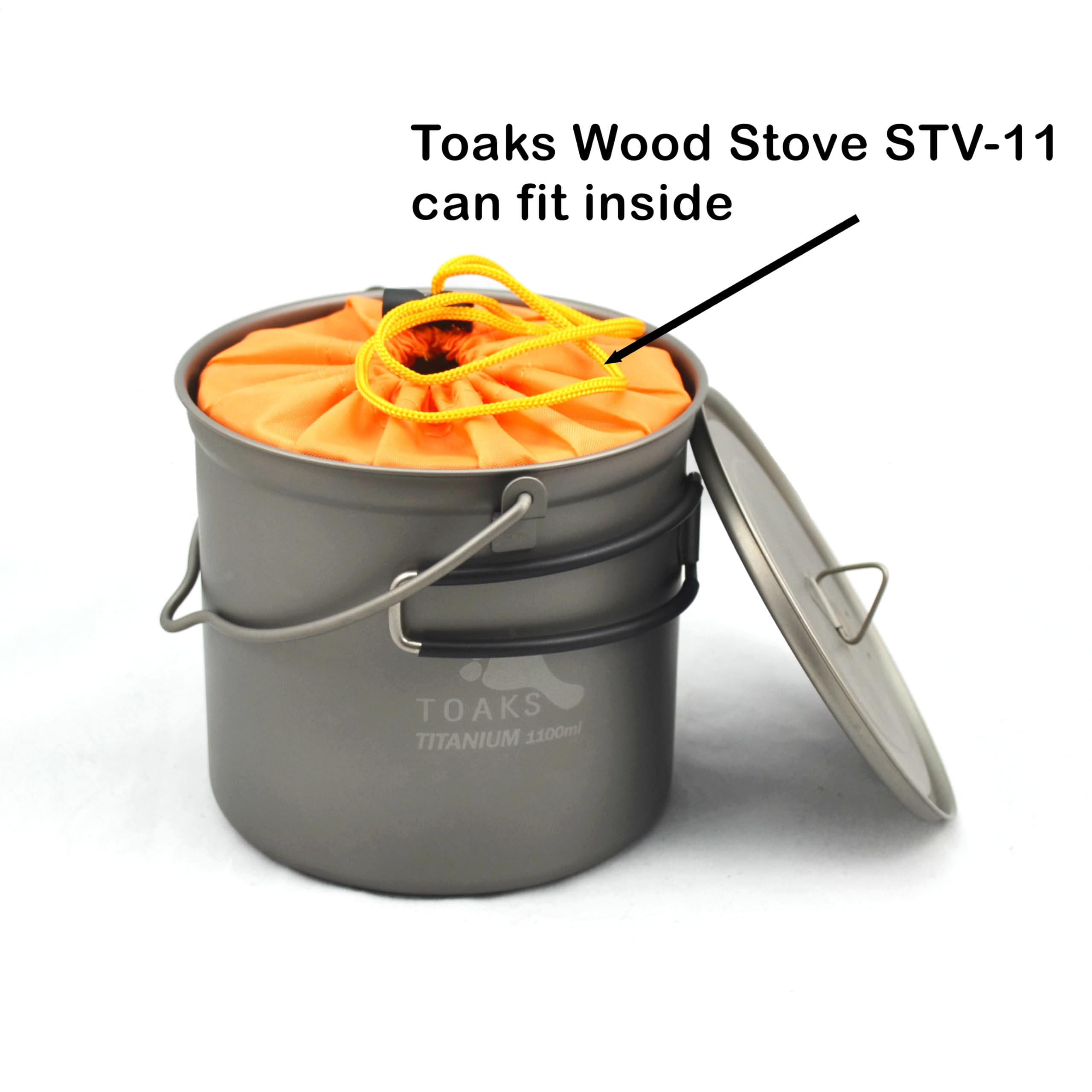 Toaks Titanium 1100Ml Pot With Bail Handle