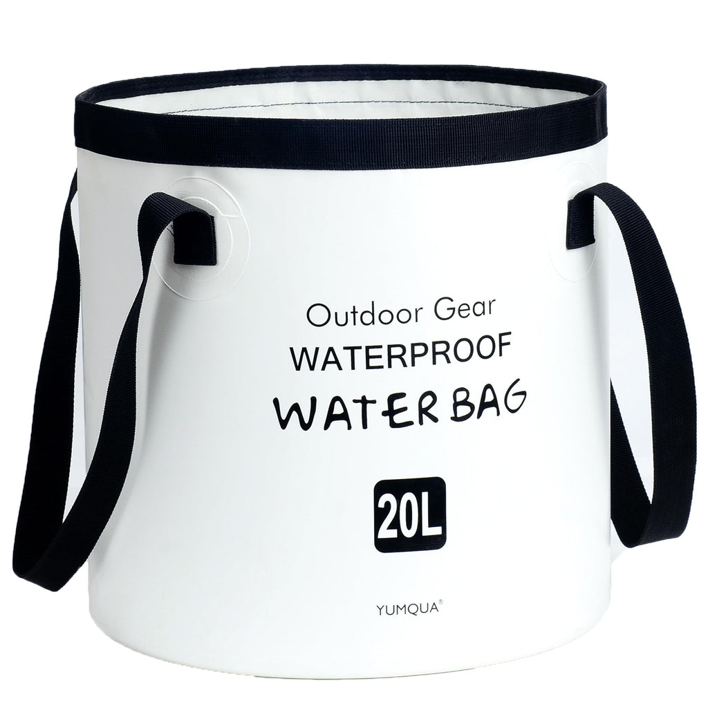 Yumqua Collapsible Bucket 5 Gallon(20L), Multifunctional Portable Folding Bucket Water Container Wash Basin For Camping Fishing 