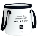 Yumqua Collapsible Bucket 5 Gallon(20L), Multifunctional Portable Folding Bucket Water Container Wash Basin For Camping Fishing 
