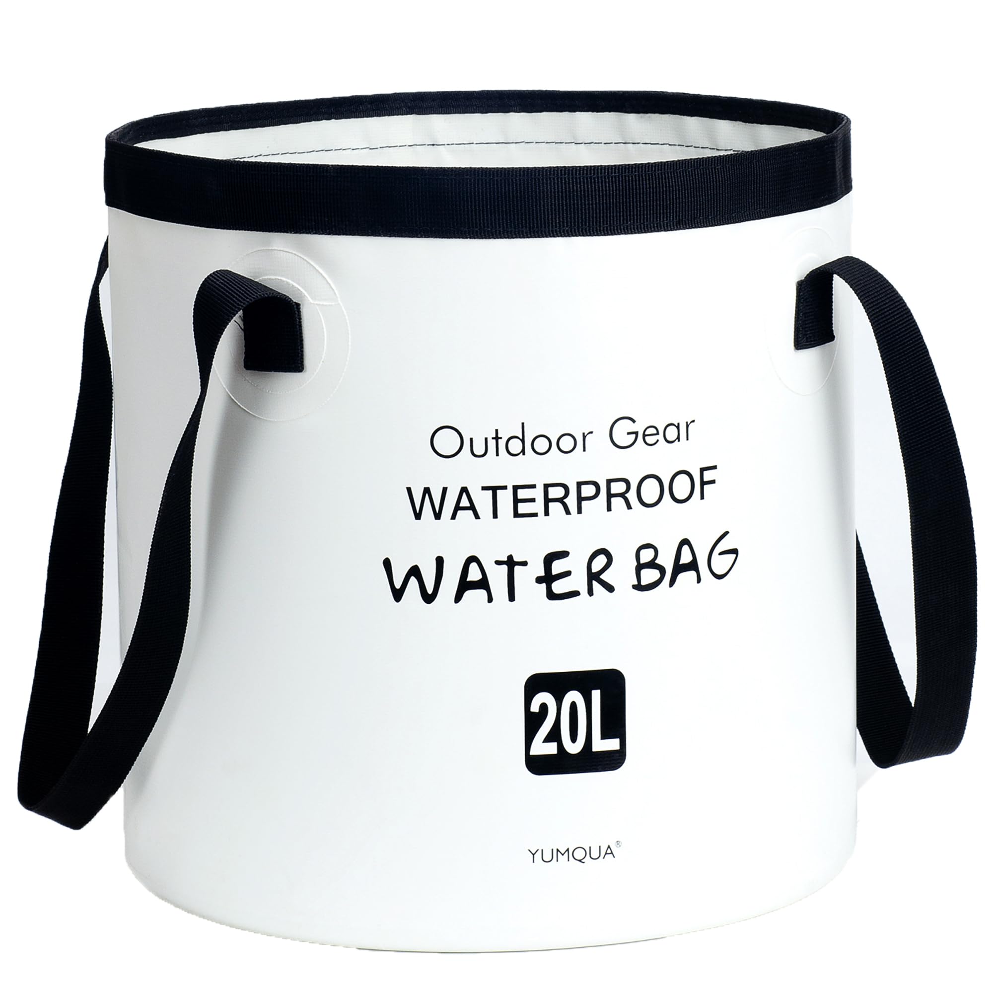 Yumqua Collapsible Bucket 5 Gallon(20L), Multifunctional Portable Folding Bucket Water Container Wash Basin For Camping Fishing 