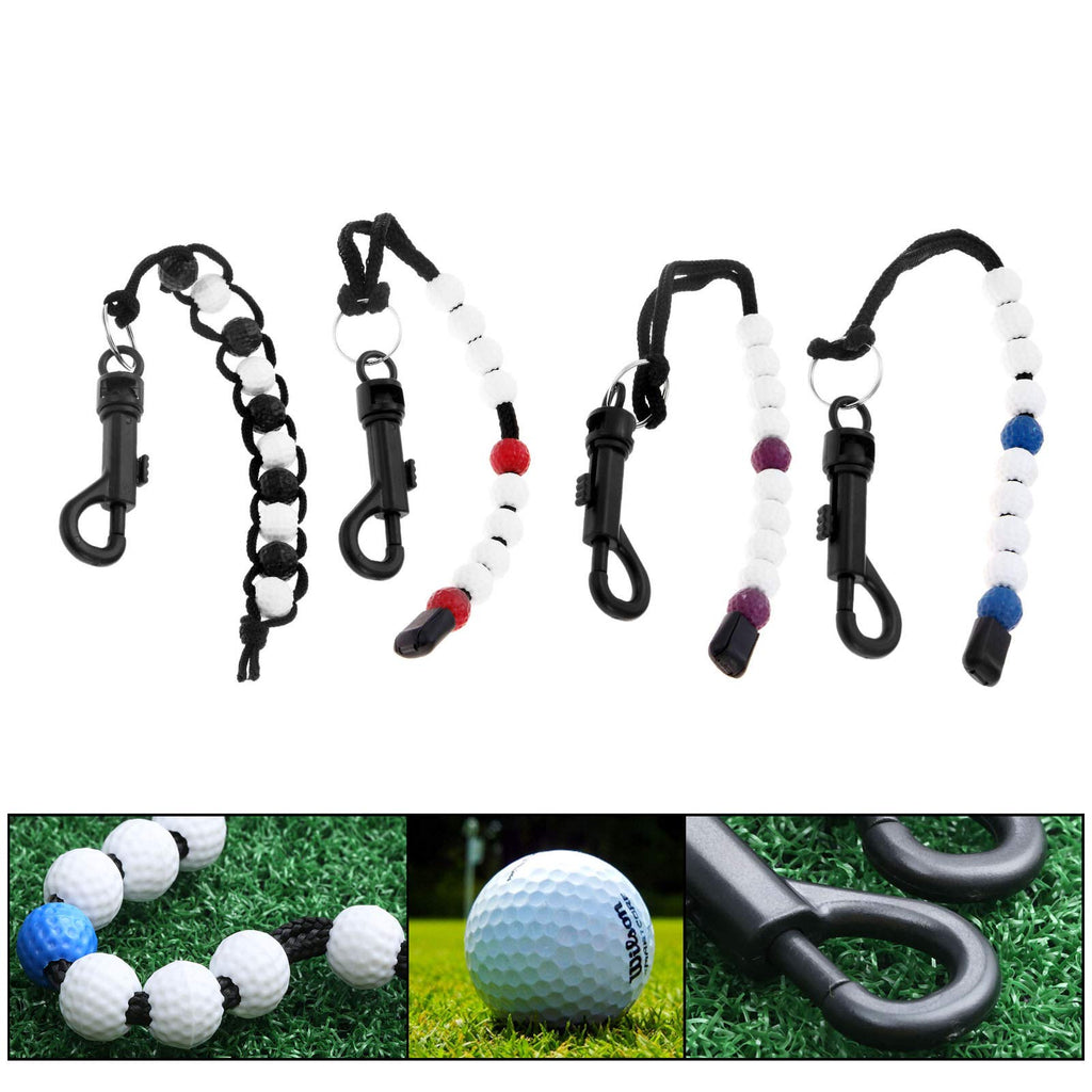 Muxsam 1 Piece Golf Beads Score Counter With Clip (Purple), Golf Stroke Score Count Keeper Putting Score Counter For Referee Cad