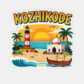 THAMPZ Kozhikode 3D Embossed Flexible Fridge Magnet 0.5mm Decorative with Strong Hold | Refrigerator Magnet for Notes, Photos &